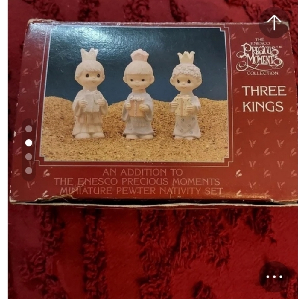 Precious Moments Pewter Nativity Scene  Boxes In This Lot From The'80s 3 Wisemen